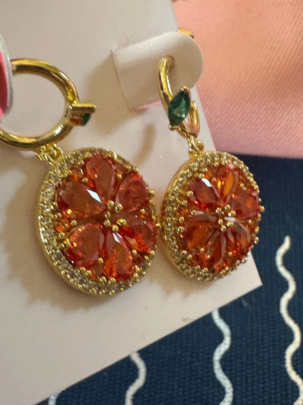 Kate Spade New York Sweet Citrus Huggie earrings NWT - Picture 5 of 9